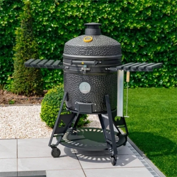 Grllr Ember Pro Kamado BBQ with trolley, Charcoal Black