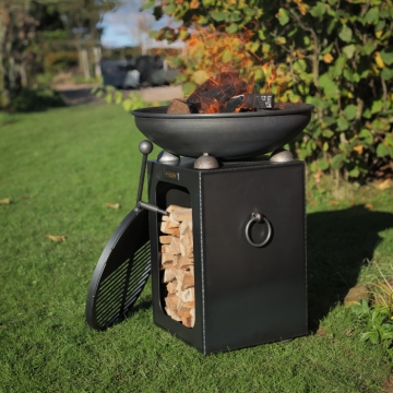 Firepits UK Fire Bowl with Log Store