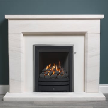 Adore Full Depth Open Fronted Gas Fire, Nickle and Black