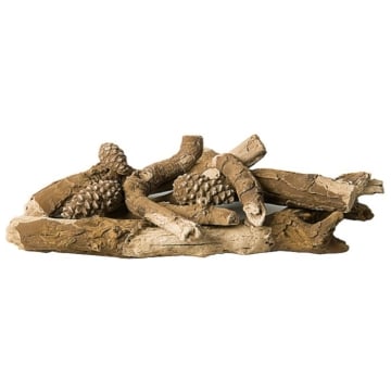 Gallery Ceramic High Definition Log Fuel Bed, Box of 12