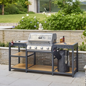 Grillstream Sanctuary Oak 4 Burner Outdoor Kitchen 