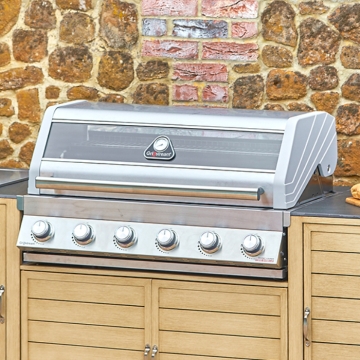 Grillstream Gourmet 6 Built-In Hybrid Gas & Charcoal BBQ