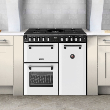 Richmond Deluxe 90DF Dual Fuel Range Cooker, Ice White Richmond Deluxe 90DF Dual Fuel Range Cooker, Ice White