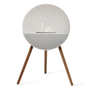 Le Feu Eye Bioethanol Fireplace, White/Brushed Steel Le Feu Eye Bioethanol Fireplace, White/Brushed Steel