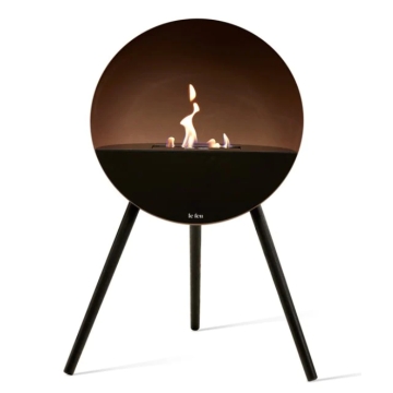 Le Feu Eye Bioethanol Fireplace, Mocca/Black Glass Le Feu Eye Bioethanol Fireplace, Mocca/Black Glass