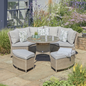 LG Outdoor Monte Carlo Sand Curved Dining Modular