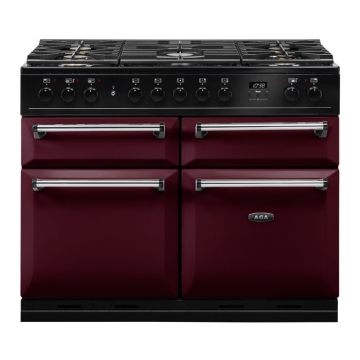 AGA Masterchef Deluxe 110cm Dual Fuel Range Cooker, Cranberry