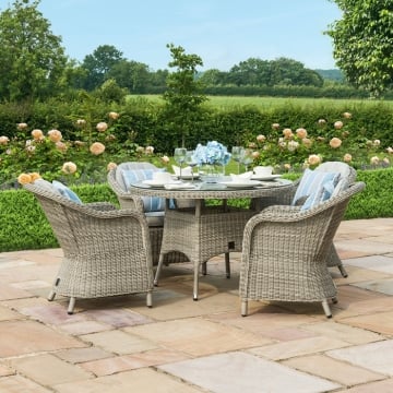 Maze Oxford 4 Seat Round Dining Set