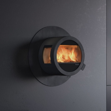 Nordpeis ME Wall Mounted With Back Panel Wood Burning Stove Nordpeis ME Wall Mounted With Back Panel Wood Burning Stove