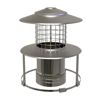 MI-FLEX Screw-Fix Pot Hanging Cowl 150mm, Stainless Steel