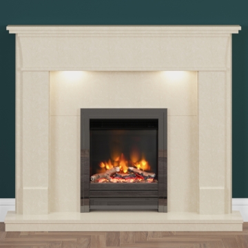 Elgin & Hall Millington 54" Marble Fireplace, Pearlstone