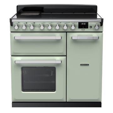 Rangemaster Estel Deluxe 90cm Induction Range Cooker, Mint/Chrome