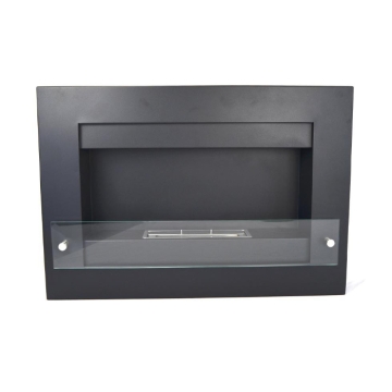 Nebraska Scandiflames Wall-mounted Bioethanol Fireplace, Black