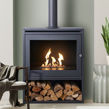 OKO S6 Bioethanol Stove With Log Store OKO S6 Bioethanol Stove With Log Store