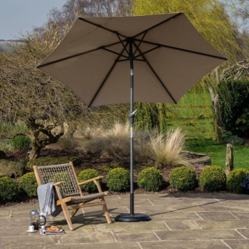 Pacific Lifestyle Riva 3m Round Parasol, Taupe Pacific Lifestyle Riva 3m Round Parasol, Taupe