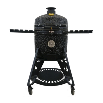 Grllr Ember Pro Kamado BBQ with trolley, Shiny Black