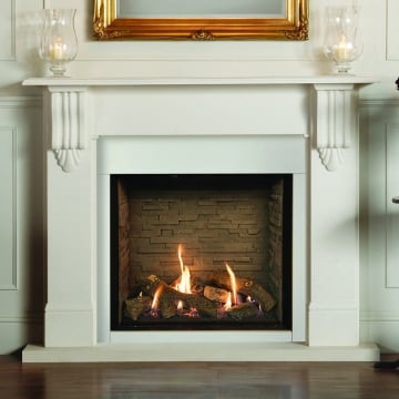 Gazco Riva2 750HL with Ledgestone Lining