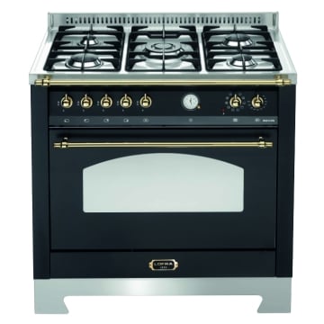 Lofra Dolcevita 90cm Dual Fuel Single-Oven Cooker, Brass Trim
