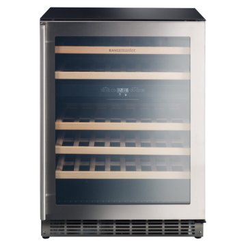 Rangemaster 60cm 46 Bottle Wine Cabinet, Stainless Steel 