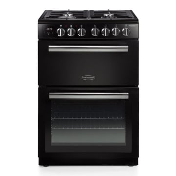 Rangemaster Professional Plus 60cm Dual Fuel Cooker, Black/Chrome