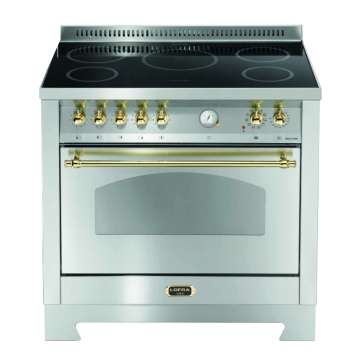Lofra Dolcevita 90cm Induction Single-Oven Cooker, Brass Trim