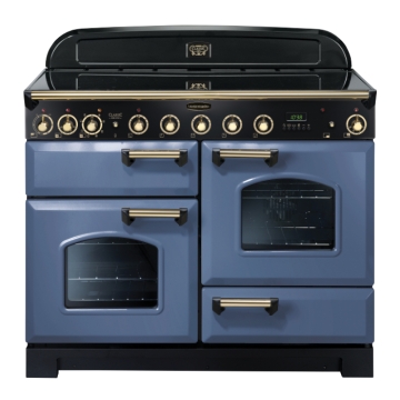 Rangemaster Classic Deluxe 110cm Induction Range Cooker, Brass Trim