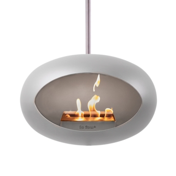Le Feu Sky Bioethanol Fireplace, Nickel/Silver
