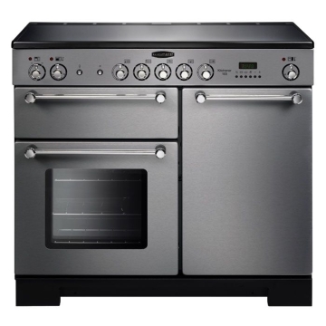 Rangemaster Kitchener 100cm Ceramic Range Cooker, Stainless Steel