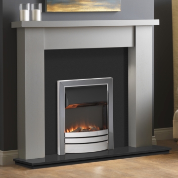 PureGlow Stanford 54" Fireplace Surround, Grey Finish