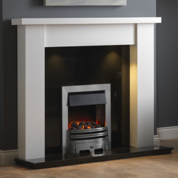 PureGlow Stanford 54" Fireplace Surround, White Finish