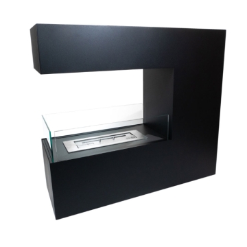 Topeka Scandiflames Freestanding Fireplace, Black