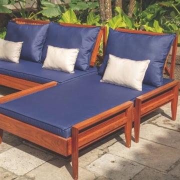 Tramontina Mood Sunbed, Royal Blue/Beige