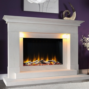 Celsi DLX Aleesia 750 Illumia 54" Limestone Electric Fireplace Suite Celsi DLX Aleesia 750 Illumia 54" Limestone Electric Fireplace Suite