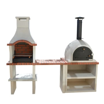 XclusiveDecor Springfield Outdoor Kitchen Pizza Oven & BBQ Grill