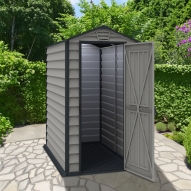Saffron Apex Plus 4x6m Vinyl Shed | Stoves Are Us