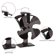 DOMAS 4-Blade Heat Powered Stove Fan For Wood / Log Burner