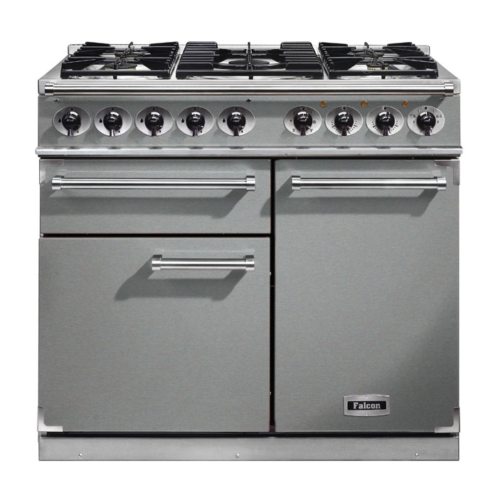 Falcon 1000 Deluxe White Dual Fuel Range Cooker