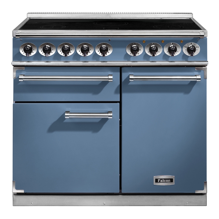 Falcon 1000 Deluxe China Blue Induction Electric Range Cooker Falcon 1000 Deluxe China Blue Induction Electric Range Cooker