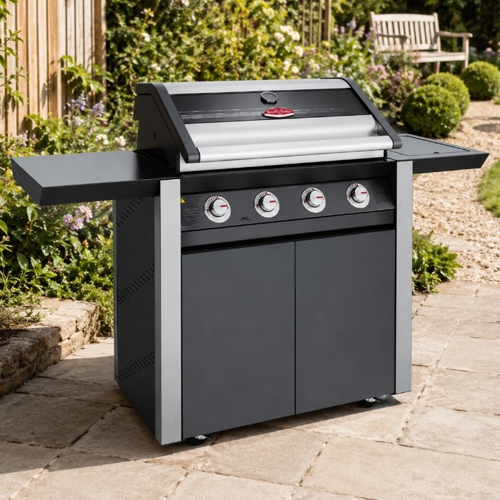 Beefeater 1600 Series 4 Burner BBQ & Side Burner Trolley, Anthracite