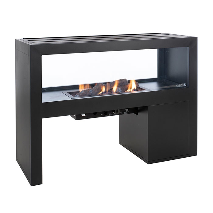 Cosivista 120 Outdoor Gas Fireplace, Black Cosivista 120 Outdoor Gas Fireplace, Black