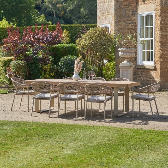 Pacific Lifestyle Osaka Latte 8 Seat Dining Set Pacific Lifestyle Osaka Latte 8 Seat Dining Set