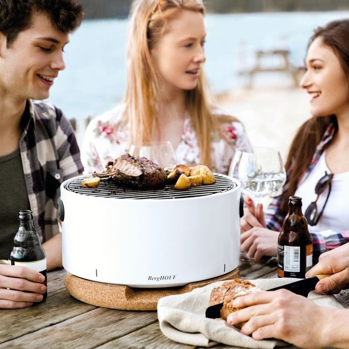 Buy BergHOFF Portable Tabletop BBQ, White | Stoves Are Us