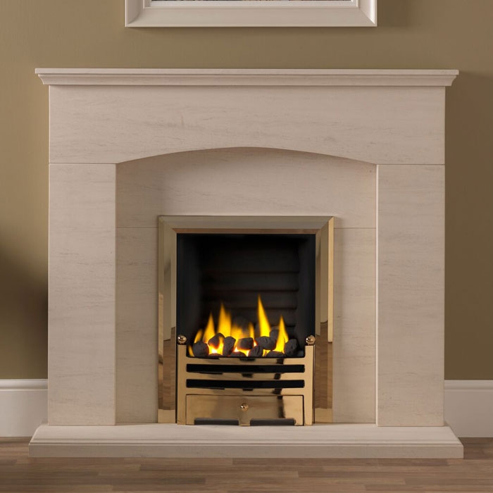 Gallery Cartmel 48" Portuguese Limestone Fireplace Suite Gallery Cartmel 48" Portuguese Limestone Fireplace Suite