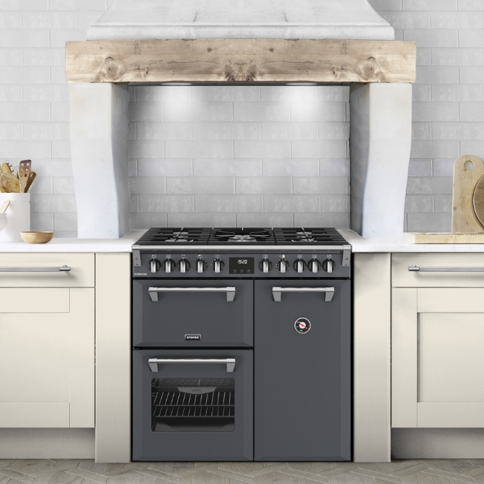 Stoves Richmond 90DF Dual Fuel Range Cooker, Anthracite Stoves Richmond 90DF Dual Fuel Range Cooker, Anthracite