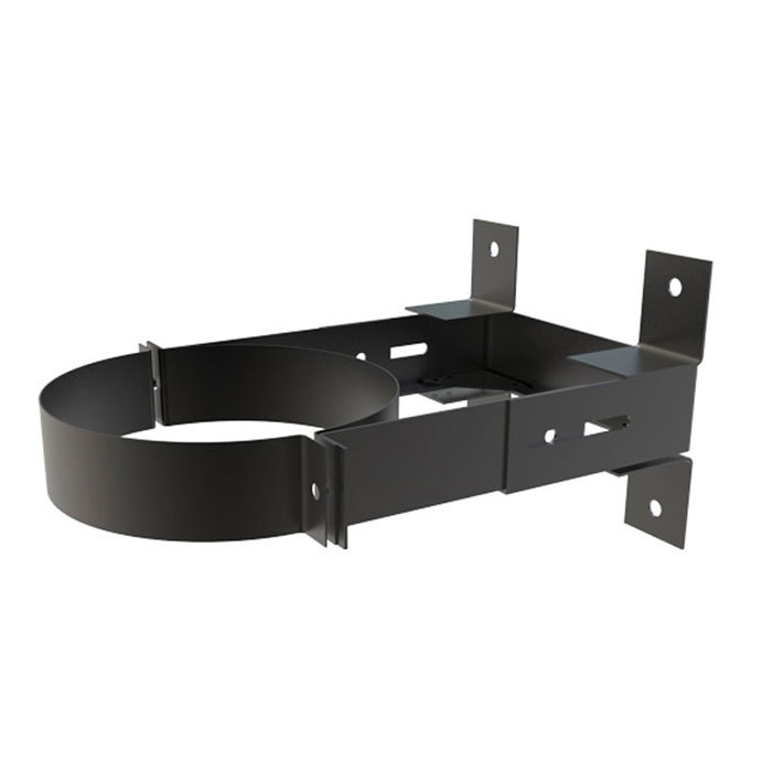 Adjustable 6" 80mm-130mm Twin Wall Bracket - Black
