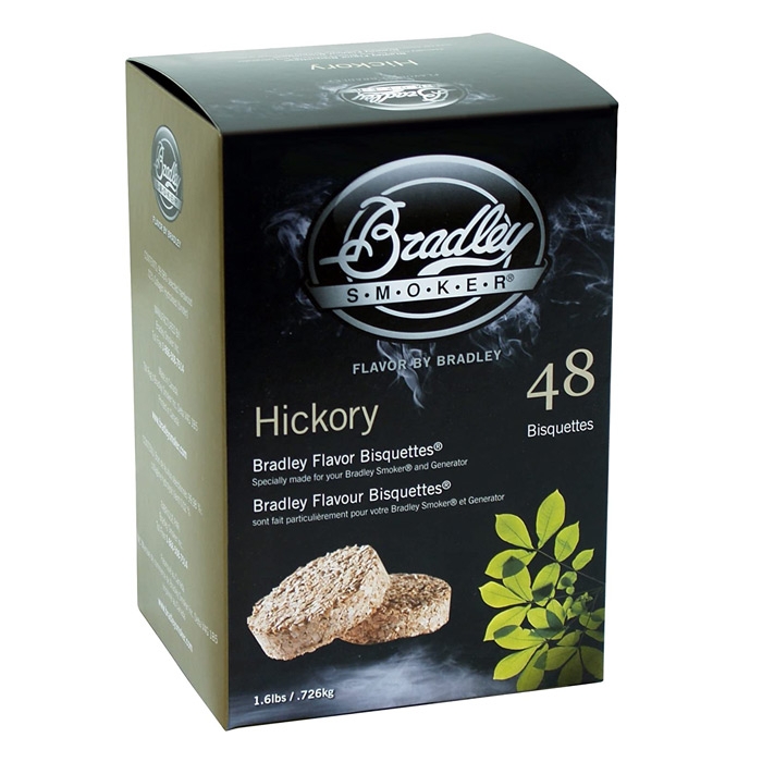 Bradley Smoker Hickory Flavoured Bisquettes, 48 Pack