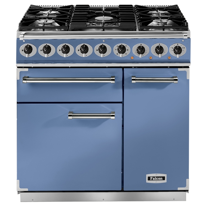 Falcon 900 Deluxe China Blue Dual Fuel Range Cooker Falcon 900 Deluxe China Blue Dual Fuel Range Cooker
