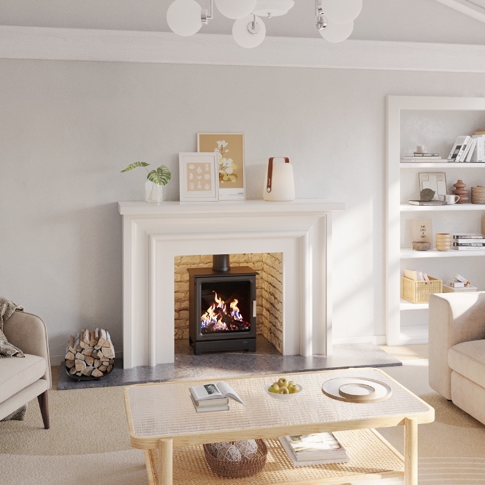 ACR Kelowna Gas Stove In White Chamber