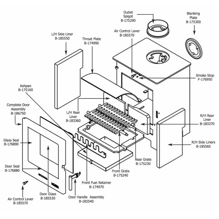 Flavel Arundel Mk2 Technical Drawing Flavel Arundel Mk2 Technical Drawing