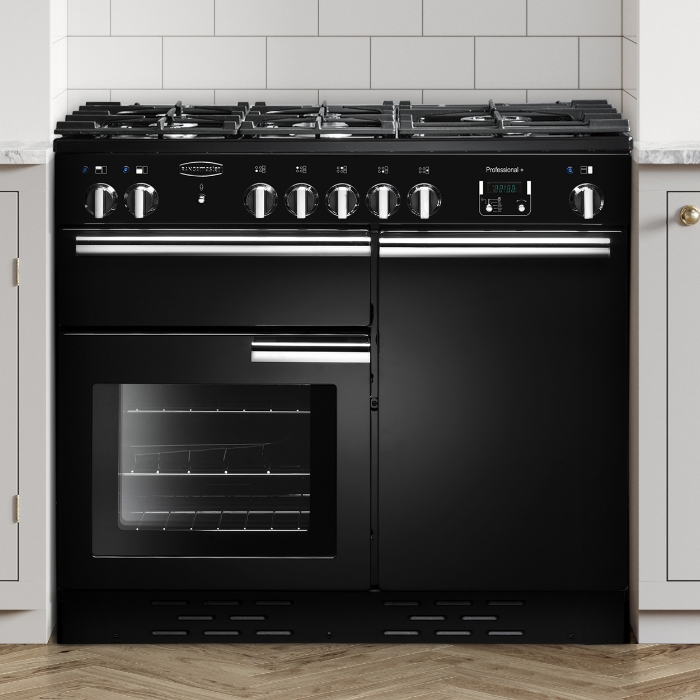 Rangemaster Professional Plus 100cm Dual Fuel Range Cooker, Black Rangemaster Professional Plus 100cm Dual Fuel Range Cooker, Black